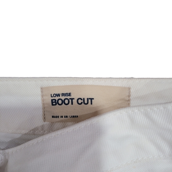 GAP jeans bootcut stretch low rise button zip pockets white ivory tan 28/6 - Picture 4 of 10